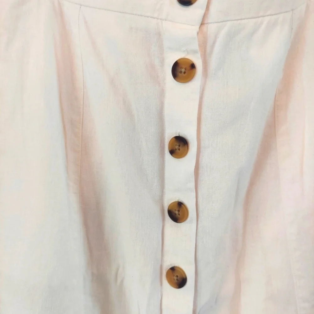 Universal Thread - Medium - White Button Down Skirt and Crop Top 2 Piece Set - Picture 7 of 10